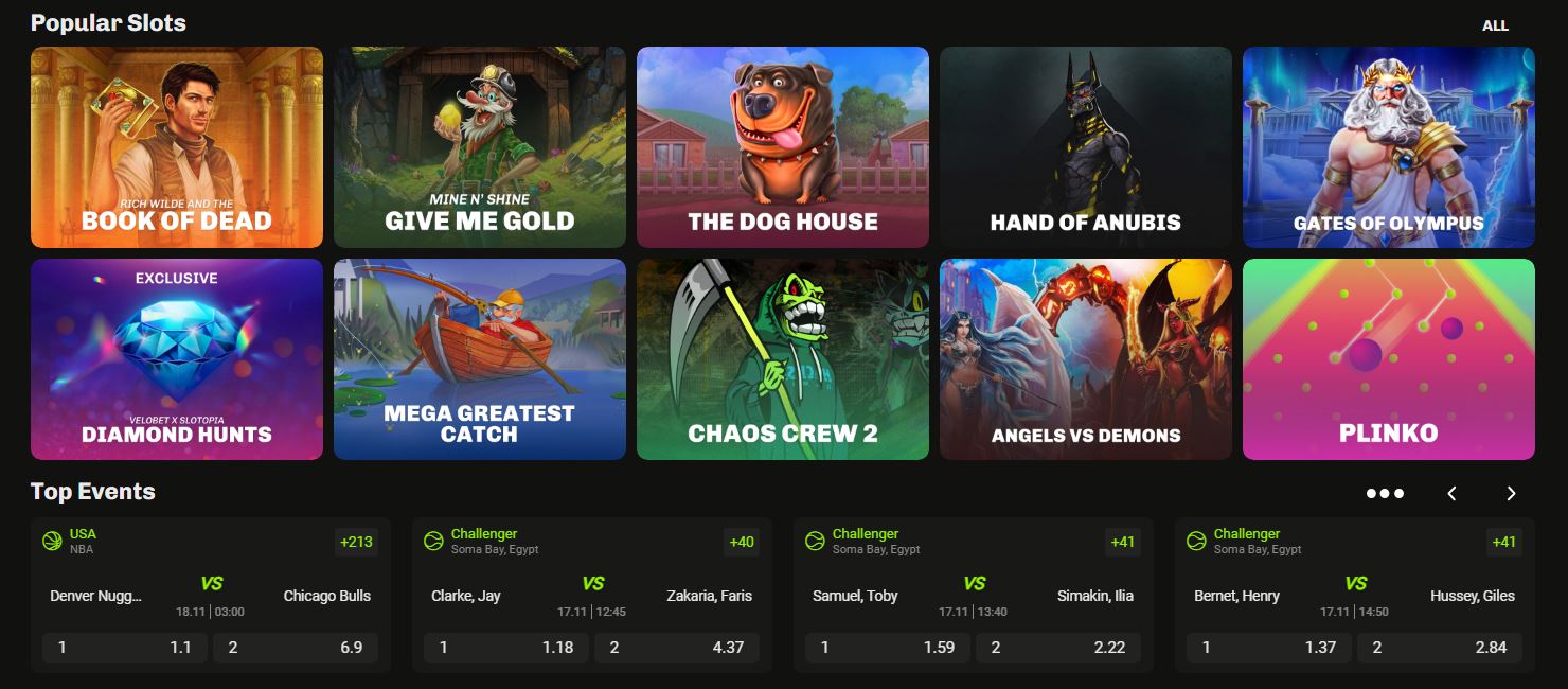 Velobet Casino Slot Games